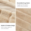 image:imageCozy Bliss Deluxe Striped Rabbit Faux Fur Throw Blanket Soft Fluffy Warm Plush Blanket for Winter Modern Homr Decor Tiedye Grey 60x80Khaki