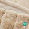 image:imageCozy Bliss Deluxe Striped Rabbit Faux Fur Throw Blanket Soft Fluffy Warm Plush Blanket for Winter Modern Homr Decor Tiedye Grey 60x80Khaki