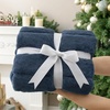 image:imageCozy Bliss Deluxe Striped Rabbit Faux Fur Throw Blanket Soft Fluffy Warm Plush Blanket for Winter Modern Homr Decor Tiedye Grey 60x80Stripe  Blue