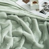 image:imageCozy Bliss Deluxe Striped Rabbit Faux Fur Throw Blanket Soft Fluffy Warm Plush Blanket for Winter Modern Homr Decor Tiedye Grey 60x80Stripe  Green