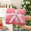 image:imageCozy Bliss Deluxe Striped Rabbit Faux Fur Throw Blanket Soft Fluffy Warm Plush Blanket for Winter Modern Homr Decor Tiedye Grey 60x80Striped  Pink