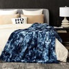 image:imageCozy Bliss Deluxe Striped Rabbit Faux Fur Throw Blanket Soft Fluffy Warm Plush Blanket for Winter Modern Homr Decor Tiedye Grey 60x80Tiedye Blue