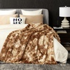 image:imageCozy Bliss Deluxe Striped Rabbit Faux Fur Throw Blanket Soft Fluffy Warm Plush Blanket for Winter Modern Homr Decor Tiedye Grey 60x80Tiedye Brown