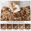 image:imageCozy Bliss Deluxe Striped Rabbit Faux Fur Throw Blanket Soft Fluffy Warm Plush Blanket for Winter Modern Homr Decor Tiedye Grey 60x80Tiedye Brown