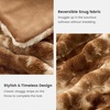 image:imageCozy Bliss Deluxe Striped Rabbit Faux Fur Throw Blanket Soft Fluffy Warm Plush Blanket for Winter Modern Homr Decor Tiedye Grey 60x80Tiedye Brown