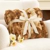 image:imageCozy Bliss Deluxe Striped Rabbit Faux Fur Throw Blanket Soft Fluffy Warm Plush Blanket for Winter Modern Homr Decor Tiedye Grey 60x80Tiedye Brown