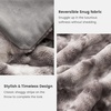 image:imageCozy Bliss Deluxe Striped Rabbit Faux Fur Throw Blanket Soft Fluffy Warm Plush Blanket for Winter Modern Homr Decor Tiedye Grey 60x80Tiedye Grey