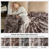 image:imageCozy Bliss Deluxe Striped Rabbit Faux Fur Throw Blanket Soft Fluffy Warm Plush Blanket for Winter Modern Homr Decor Tiedye Grey 60x80Tiedye Grey