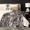 image:imageCozy Bliss Deluxe Striped Rabbit Faux Fur Throw Blanket Soft Fluffy Warm Plush Blanket for Winter Modern Homr Decor Tiedye Grey 60x80Tiedye Grey