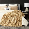 image:imageCozy Bliss Deluxe Striped Rabbit Faux Fur Throw Blanket Soft Fluffy Warm Plush Blanket for Winter Modern Homr Decor Tiedye Grey 60x80Tiedye Khaki