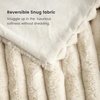 image:imageCozy Bliss Faux Fur Throw Blanket for Couch Cozy Warm Plush Striped Blanket for Sofa Bedroom Living Room 50  60 Inches Tiedye GreyBeige