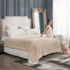 image:imageCozy Bliss Faux Fur Throw Blanket for Couch Cozy Warm Plush Striped Blanket for Sofa Bedroom Living Room 50  60 Inches Tiedye GreyBeige