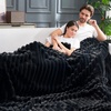 image:imageCozy Bliss Faux Fur Throw Blanket for Couch Cozy Warm Plush Striped Blanket for Sofa Bedroom Living Room 50  60 Inches Tiedye GreyBlack