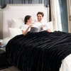 image:imageCozy Bliss Faux Fur Throw Blanket for Couch Cozy Warm Plush Striped Blanket for Sofa Bedroom Living Room 50  60 Inches Tiedye GreyBlack