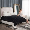 image:imageCozy Bliss Faux Fur Throw Blanket for Couch Cozy Warm Plush Striped Blanket for Sofa Bedroom Living Room 50  60 Inches Tiedye GreyBlack