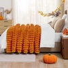 image:imageCozy Bliss Faux Fur Throw Blanket for Couch Cozy Warm Plush Striped Blanket for Sofa Bedroom Living Room 50  60 Inches Tiedye GreyBurnt Orange