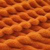 image:imageCozy Bliss Faux Fur Throw Blanket for Couch Cozy Warm Plush Striped Blanket for Sofa Bedroom Living Room 50  60 Inches Tiedye GreyBurnt Orange