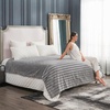 image:imageCozy Bliss Faux Fur Throw Blanket for Couch Cozy Warm Plush Striped Blanket for Sofa Bedroom Living Room 50  60 Inches Tiedye GreyGray