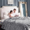 image:imageCozy Bliss Faux Fur Throw Blanket for Couch Cozy Warm Plush Striped Blanket for Sofa Bedroom Living Room 50  60 Inches Tiedye GreyGray