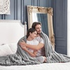 image:imageCozy Bliss Faux Fur Throw Blanket for Couch Cozy Warm Plush Striped Blanket for Sofa Bedroom Living Room 50  60 Inches Tiedye GreyGray