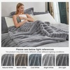 image:imageCozy Bliss Faux Fur Throw Blanket for Couch Cozy Warm Plush Striped Blanket for Sofa Bedroom Living Room 50  60 Inches Tiedye GreyGray