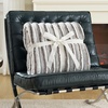 image:imageCozy Bliss Faux Fur Throw Blanket for Couch Cozy Warm Plush Striped Blanket for Sofa Bedroom Living Room 50  60 Inches Tiedye GreyGrey Stripe