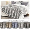 image:imageCozy Bliss Faux Fur Throw Blanket for Couch Cozy Warm Plush Striped Blanket for Sofa Bedroom Living Room 50  60 Inches Tiedye GreyGrey Stripe