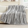 image:imageCozy Bliss Faux Fur Throw Blanket for Couch Cozy Warm Plush Striped Blanket for Sofa Bedroom Living Room 50  60 Inches Tiedye GreyGrey Stripe