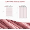 image:imageCozy Bliss Faux Fur Throw Blanket for Couch Cozy Warm Plush Striped Blanket for Sofa Bedroom Living Room 50  60 Inches Tiedye GreyHot Pink