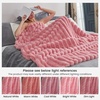 image:imageCozy Bliss Faux Fur Throw Blanket for Couch Cozy Warm Plush Striped Blanket for Sofa Bedroom Living Room 50  60 Inches Tiedye GreyHot Pink