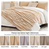 image:imageCozy Bliss Faux Fur Throw Blanket for Couch Cozy Warm Plush Striped Blanket for Sofa Bedroom Living Room 50  60 Inches Tiedye GreyKhaki Stripe
