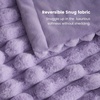 image:imageCozy Bliss Faux Fur Throw Blanket for Couch Cozy Warm Plush Striped Blanket for Sofa Bedroom Living Room 50  60 Inches Tiedye GreyLavender