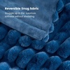 image:imageCozy Bliss Faux Fur Throw Blanket for Couch Cozy Warm Plush Striped Blanket for Sofa Bedroom Living Room 50  60 Inches Tiedye GreyNavy Blue