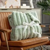 image:imageCozy Bliss Faux Fur Throw Blanket for Couch Cozy Warm Plush Striped Blanket for Sofa Bedroom Living Room 50  60 Inches Tiedye GreySage Green