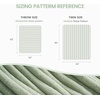 image:imageCozy Bliss Faux Fur Throw Blanket for Couch Cozy Warm Plush Striped Blanket for Sofa Bedroom Living Room 50  60 Inches Tiedye GreySage Green