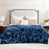 image:imageCozy Bliss Faux Fur Throw Blanket for Couch Cozy Warm Plush Striped Blanket for Sofa Bedroom Living Room 50  60 Inches Tiedye GreyTiedye Blue