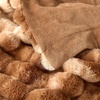 image:imageCozy Bliss Faux Fur Throw Blanket for Couch Cozy Warm Plush Striped Blanket for Sofa Bedroom Living Room 50  60 Inches Tiedye GreyTiedye Brown