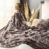 image:imageCozy Bliss Faux Fur Throw Blanket for Couch Cozy Warm Plush Striped Blanket for Sofa Bedroom Living Room 50  60 Inches Tiedye GreyTiedye Grey
