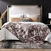 image:imageCozy Bliss Faux Fur Throw Blanket for Couch Cozy Warm Plush Striped Blanket for Sofa Bedroom Living Room 50  60 Inches Tiedye GreyTiedye Grey