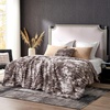 image:imageCozy Bliss Faux Fur Throw Blanket for Couch Cozy Warm Plush Striped Blanket for Sofa Bedroom Living Room 50  60 Inches Tiedye GreyTiedye Grey