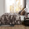 image:imageCozy Bliss Faux Fur Throw Blanket for Couch Cozy Warm Plush Striped Blanket for Sofa Bedroom Living Room 50  60 Inches Tiedye GreyTiedye Grey