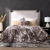 image:imageCozy Bliss Faux Fur Throw Blanket for Couch Cozy Warm Plush Striped Blanket for Sofa Bedroom Living Room 50  60 Inches Tiedye GreyTiedye Grey