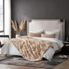 image:imageCozy Bliss Faux Fur Throw Blanket for Couch Cozy Warm Plush Striped Blanket for Sofa Bedroom Living Room 50  60 Inches Tiedye GreyTiedye Khaki