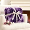 image:imageCozy Bliss Faux Fur Throw Blanket for Couch Cozy Warm Plush Striped Blanket for Sofa Bedroom Living Room 50  60 Inches Tiedye GreyTiedye Purple