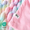 image:imageCozy Bliss Faux Fur Throw Blanket for Couch Cozy Warm Plush Striped Blanket for Sofa Bedroom Living Room 50  60 Inches Tiedye GreyTiedye Rainbow