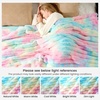 image:imageCozy Bliss Faux Fur Throw Blanket for Couch Cozy Warm Plush Striped Blanket for Sofa Bedroom Living Room 50  60 Inches Tiedye GreyTiedye Rainbow