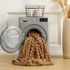 image:imageCozy Bliss Faux Fur Throw Blanket for Couch Cozy Warm Plush Striped Blanket for Sofa Bedroom Living Room 50  60 Inches Tiedye GreyToasty Brown