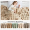 image:imageCozy Bliss Faux Fur Throw Blanket for Couch Fuzzy Soft Plush Thick Bubble Blanket for Sofa Bedroom Living Room 50  60 Inches BeigeBeige