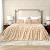 image:imageCozy Bliss Faux Fur Throw Blanket for Couch Fuzzy Soft Plush Thick Bubble Blanket for Sofa Bedroom Living Room 50  60 Inches BeigeBeige