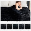 image:imageCozy Bliss Faux Fur Throw Blanket for Couch Fuzzy Soft Plush Thick Bubble Blanket for Sofa Bedroom Living Room 50  60 Inches BeigeBlack